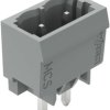 Pin header, 2 pole, pitch 5 mm, straight, gray, 231-162/001-000
