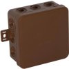 Puszka natynkowa pusta 12 wlotów VIPLAST V7 klik BRĄZOWA IP54 100x100x41mm 037-02
