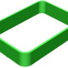 Enclosure ring, TPU, (L x W x H) 80 x 56 x 15 mm, green, RWK-2.38