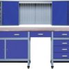 Küpper 70425-7 Zestaw stołu warsztatowego niebieski, srebrny