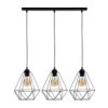 Lampa Wisząca Basket Black 3Xe27 Mlp7215 Milagro