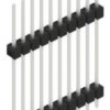 Pin header, 10 pole, pitch 2.54 mm, straight, black, 10051238