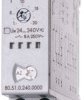Multifunction time relay, 0.1 s to 24 h, 6 functions, 1 Form C (NO/NC), 24-240 V AC/DC, 8 A/250 VAC, 80.51.0.240.0000