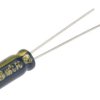 Aluminiowy kondensator elektrolityczny 47 μF 25V dc Otwór przelotowy Panasonic Przewód promieniowy roztaw: 2 mm