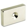 Magnes neodymowy 20x10x3 mm z otworem 8x4