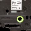 Labelling tape cartridge, 12 mm, tape white, font black, 8 m, TZE-FX231