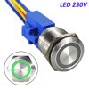Przełącznik hermetyczny monostabilny 22 mm ( zielony ) LED 230V