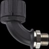 Hose screw fitting, M20, 21 mm, PA/brass, nickel plated, IP66, black, (L) 66 mm, 166-22503