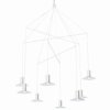 Lampa wisząca HAT biała 8xLED geometryczna konstrukcja LP-1661/8P WH Light Prestige