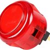 30mm Panel Mount Clear Push Button - Red