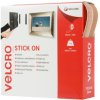 Velcro tape, 20 mm, with adhesive and fleece part, beige, 10 m, VEL-EC60221