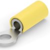Insulated ring cable lug, 2.62-6.64 mm², AWG 12 to 10, 5 mm, yellow, 36161