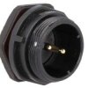 SPP2112-2WZ-P Wtyk 2 pin, zakręcane na obudowę, wodoodporny - gwint zewnętrzny