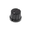 Gałka z kołnierzem do potencjometru na oś 6mm - 21x16mm - czarna