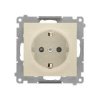 Simon 55 Gniazdo Schuko z przesłonami (moduł) 16 A, 250 V~, szybkozłącza Szampański mat TGSZ1CZ.01/144