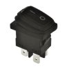 Przełącznik A600H ON-OFF 2tor cz hermet.czarny 6A 250VAC bez podśw