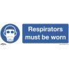 Worksafe SS56V10 Safety Sign Respirators Must Be Worn - Self-Ad Vinyl PK10