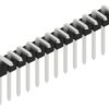 Pin header, 12 pole, pitch 2.54 mm, angled, black, 10052987