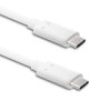 Qoltec Kabel USB 3.1 typ C męski USB 3.1 typ C męski 1m Biały