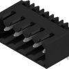 Pin header, 5 pole, pitch 3.5 mm, angled, black, 1763000000