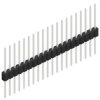 Pin header, 20 pole, pitch 1.27 mm, straight, black, 10059551