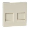 MERTEN SYSTEM M Płytka czołowa podwójna z wbudowaną klapką do gniazdek modułowych kremowy MTN4562-0344 SCHNEIDER ELECTRIC