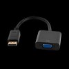 Adapter wtyk DisplayPort wyjście na VGA gniazdo wejścia. Kabel: 20 cm.