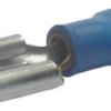 Insulated flat plug sleeve, 6.3 x 0.8 mm, 1.5 to 2.5 mm², AWG 16 to 14, brass, tin-plated, blue, 730