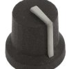 Pokrętło potencjometru oś: 6mm średnica: 16.8mm Kształt D Czarny RS PRO