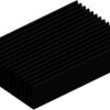 Extruded heatsink, (L x W x H) 75 x 50.8 x 16.51 mm, 5.7 to 2.8 K/W, black anodized, 10020020