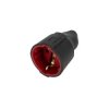 Wtyczka gumowa / gniazdo gumowe proste IP44 Schuko czarne 300.000.805 HOROZ
