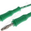 2010-100-GN Przewód z 2 wtykami prostymi Ø4mm, PVC 0,75mm2 w podwójnej izolacji, dł. 100 cm, zielony, ELECTRO-PJP, 2010-100V
