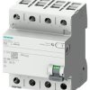 RCCB, Typ B, 3+N-biegunowy, Siemens, 5SV3