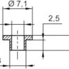 ASSMANN WSW V5357 Gniazdo izolacyjne 1 szt. Średnica zewnętrzna: 7.1 mm, 3.8 mm Średnica wewnętrzna: 3.1 mm