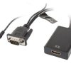 Lanberg VGA Male to HDMI Female + Audio 3.5mm 3-pin Mini Jack Converter