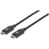 Manhattan 355247 USB cable USB 2.0 USB-C plug USB-C plug 2m Black