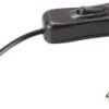Renkforce Kabel USB USB 2.0 Złącze męskie USB-A, Złącze żeńskie USB-A 0.25 m czarny z przełącznikiem, styki pozłacane RF