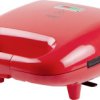 DOMO Snack Party 5in1 Sandwich Toster obudowa Cool-Touch, powłoka nieprzywierająca czerwony