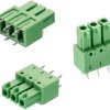 Pin header, 2 pole, pitch 3.81 mm, straight, green, 691307300002