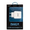 ładowarka USB sieciowa Roxa z dwoma gniazdami USB 2.1A + 1A