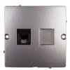 Simon Basic Gniazdo Telefoniczne Pojedyncze Rj11 Stal Inox Bmtf1.02/21