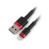 Przewód USB A - Lightning Baseus Cafule czarno-czerwony - 1m
