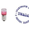 Ba9s LED 12V czerwona stożek 1xLED Bosma 3660