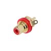 REAN NYS367-2 Gold Plated Phono Socket Red