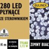 Komplet choinkowy Płynące LED 280 biały 13,95m 230V/31V 3,7W IP44 na zewnątrz i do wnętrz 13-822