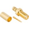 SMA jack 50 Ω, RG-58, RG-141, LMR-195, Belden 7806A, Belden 9311, solder connection, straight, 132116RP