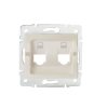LOGI krem Adapter gniazda RJ45 mOwiOn 02-1419-003