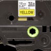 Labelling tape cartridge, 12 mm, tape yellow, font black, 8 m, TZE-FX631