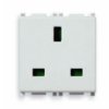 GAC250GB-VIM2M13 Gniazdo 230V - standard brytyjski - 3 biegunowe 13A, 230V podtynkowe, 2 moduły 2M, VIMAR