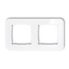 ICON Ramka podwójna zaokrąglona - efekt szkła (ramka: biała, spód: biały) biały 0-0-IRSZ-2 KARLIK